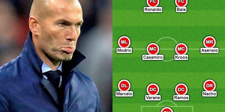 Đội hình 4-3-2-1 được Zidane áp dụng nhiều