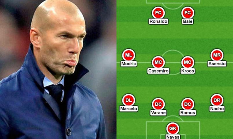 Đội hình 4-3-2-1 được Zidane áp dụng nhiều